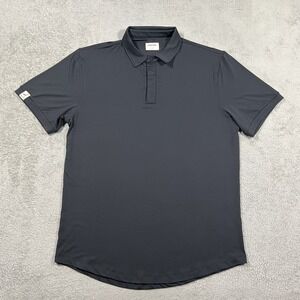 Mantra Golf Catalyst Polo Shirt Mens Large Black Performance 4 Way Stretch